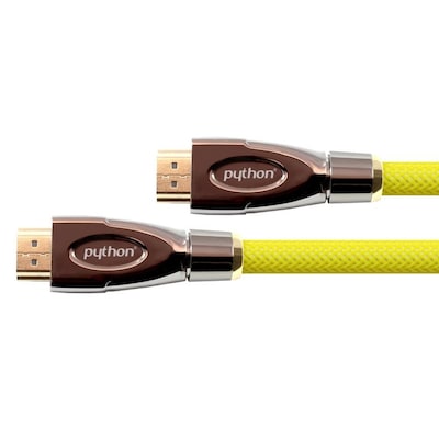 PYTHON HDMI 2.0 Kabel 1m Ethernet 4K*2K UHD vergoldet OFC gelb von Python