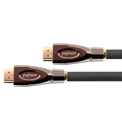 PYTHON HDMI 2.0 Kabel 1m Ethernet 4K*2K UHD vergoldet OFC schwarz von Python® Series