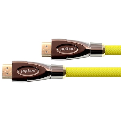 PYTHON HDMI 2.0 Kabel 2m Ethernet 4K*2K UHD vergoldet OFC gelb von Python® Series