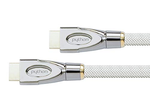 PYTHON Series PREMIUM High-Speed-HDMI Anschlusskabel mit Ethernet - 4K2K / UHD / Ultra HD @ 60 Hz - HDMI 2.0 - KUPFERLEITER, 3D, 3-fach geschirmt, Nylongeflecht - WEISS - 2 m PYTHON Series PREMIUM High-Speed-HDMI Anschlusskabel mit Ethernet - 4K2K / UHD / Ultra HD @ 60 Hz - HDMI 2.0 - KUPFERLEITER, 3D, 3-fach geschirmt, Nylongeflecht - WEISS - 2 m von Python