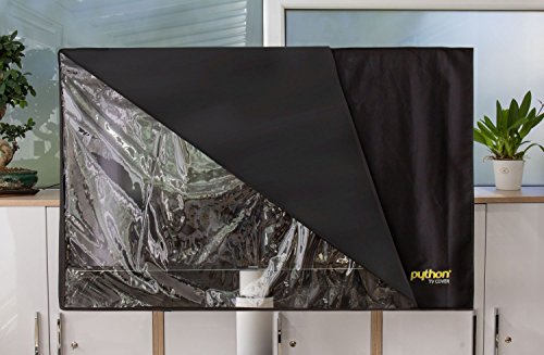 PYTHON TV-Cover - 22" bis 24" - wetterfeste Schutzhülle für TV und Monitor | Indoor/Outdoor | 58x38cm - Schwarz von Python