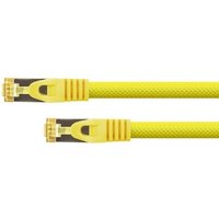 Python Patchkabel mit Cat.7 Rohkabel S/FTP PiMF halogenfrei 0,25m gelb von Python® Series