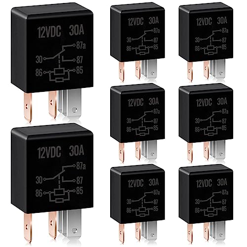 Pzsmqr 5-Poliges Relais, 12 V, 30 A, Multi-Kfz-Relais, Kfz-Hochleistungsrelais für Automotor-ErsatzzubehöR, 8 StüCk Pzsmqr 5-Poliges Relais, 12 V, 30 A, Multi-Kfz-Relais, Kfz-Hochleistungsrelais für Automotor-ErsatzzubehöR, 8 StüCk von Pzsmqr