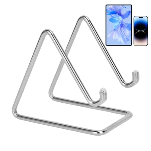 Pzuryhg Leichter Handy-Ständer, tragbare Tablet-Halterung, Metallhalterung, verstellbarer Winkel, rutschfeste Basis, schwarz, geeignet für Schreibtisch, Zuhause, Wohnheim und Studio von Pzuryhg