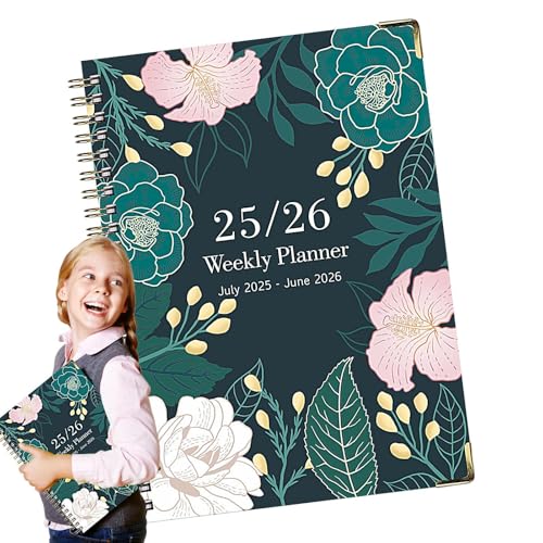 Pzuryhg Ringelnotizbuch, Spiralblock, A5, dickes Tagebuch, florales Design, englischer Notizblock Juli 2025–Juni 2026, für Skizzieren, Bullet Journaling Notizen, College, 21,7 x 15,8 x 1,5 cm, A5 Pzuryhg Ringelnotizbuch, Spiralblock, A5, dickes Tagebuch, florales Design, englischer Notizblock Juli 2025–Juni 2026, für Skizzieren, Bullet Journaling Notizen, College, 21,7 x 15,8 x 1,5 cm, A5 von Pzuryhg