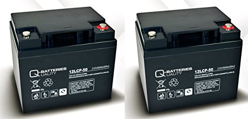 Q-BATTERIES UALITY Ersatzakku für Invacare Orion 24V 2 x 12V 50Ah AGM Batterie von Q-BATTERIES UALITY