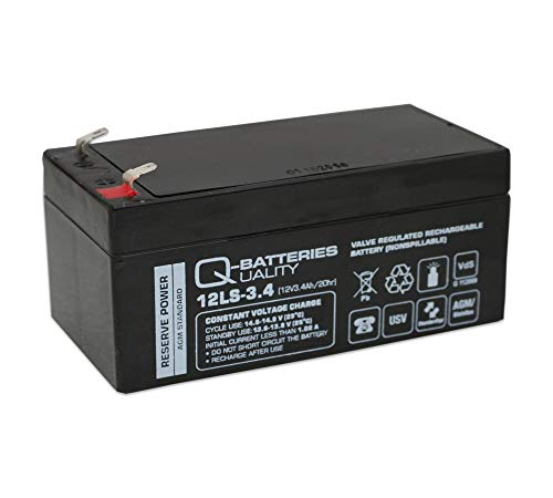 Q-Batteries 12LS-3.4 AGM Batterie 12V 3,4Ah wartungsfrei von Q-BATTERIES UALITY