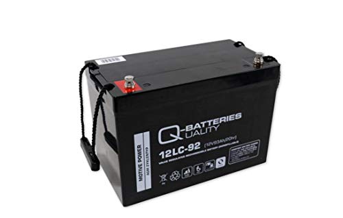 Q-Batteries Solarbatterie AGM Akku 12V 93Ah wartungsfrei ventilreguliert von Q-BATTERIES UALITY