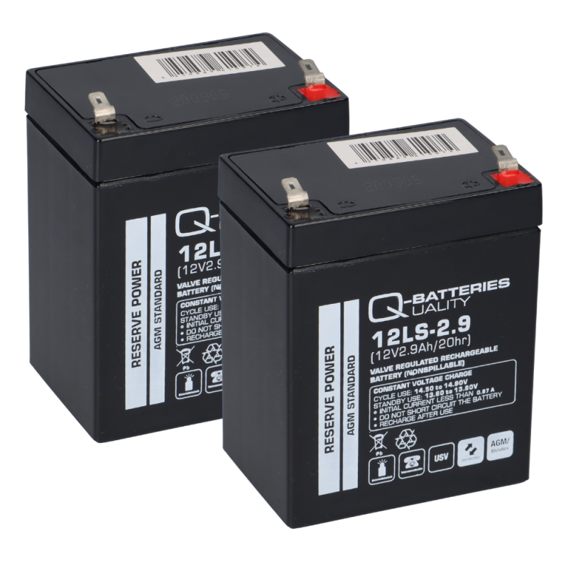 2x 12V 2,9Ah Bleigel f. Samitec Hebesysteme zum Selbsteinbau QB 2x 12V 2,9Ah Bleigel f. Samitec Hebesysteme zum Selbsteinbau QB von Q-Batteries