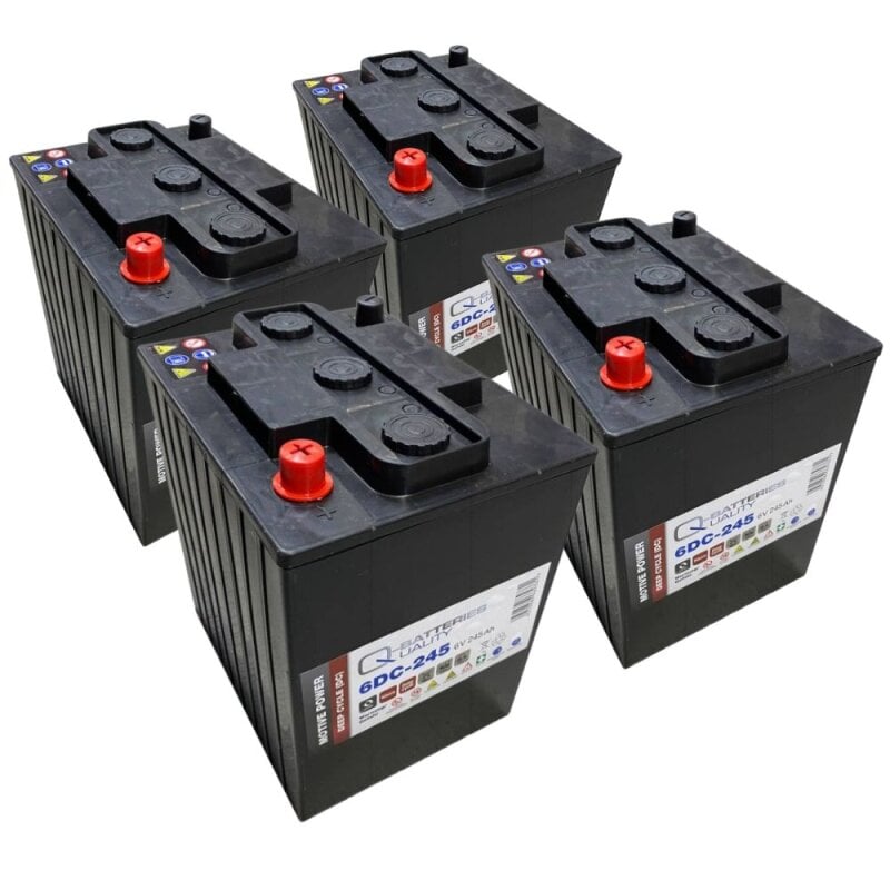 4x Q-Batteries 6DC-245 6V 245Ah Deep Cycle Traktionsbatterie von Q-Batteries