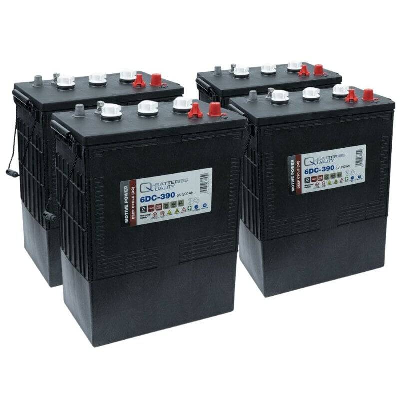 4x Q-Batteries 6DC-390 6V 390Ah Deep Cycle Traktionsbatterie von Q-Batteries