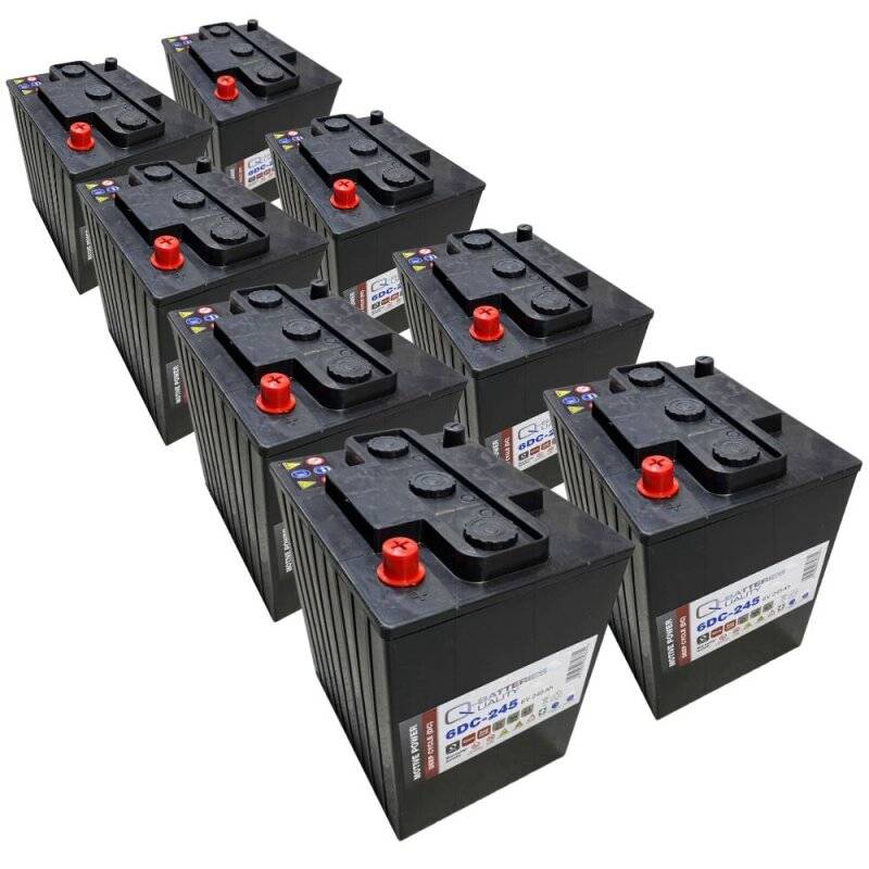 8x Q-Batteries 6DC-245 6V 245Ah Deep Cycle Traktionsbatterie von Q-Batteries