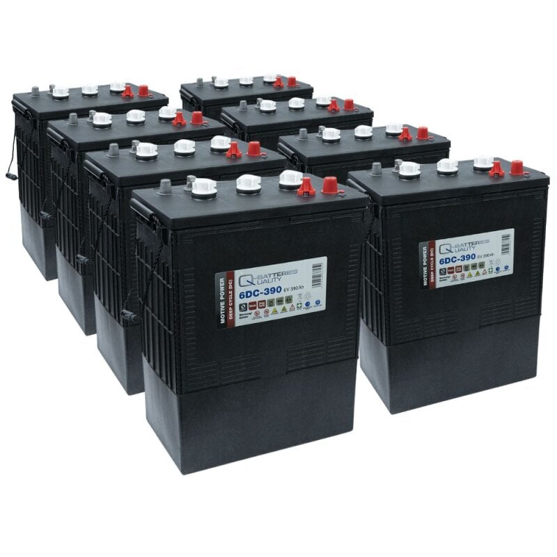 8x Q-Batteries 6DC-390 6V 390Ah Deep Cycle Traktionsbatterie von Q-Batteries