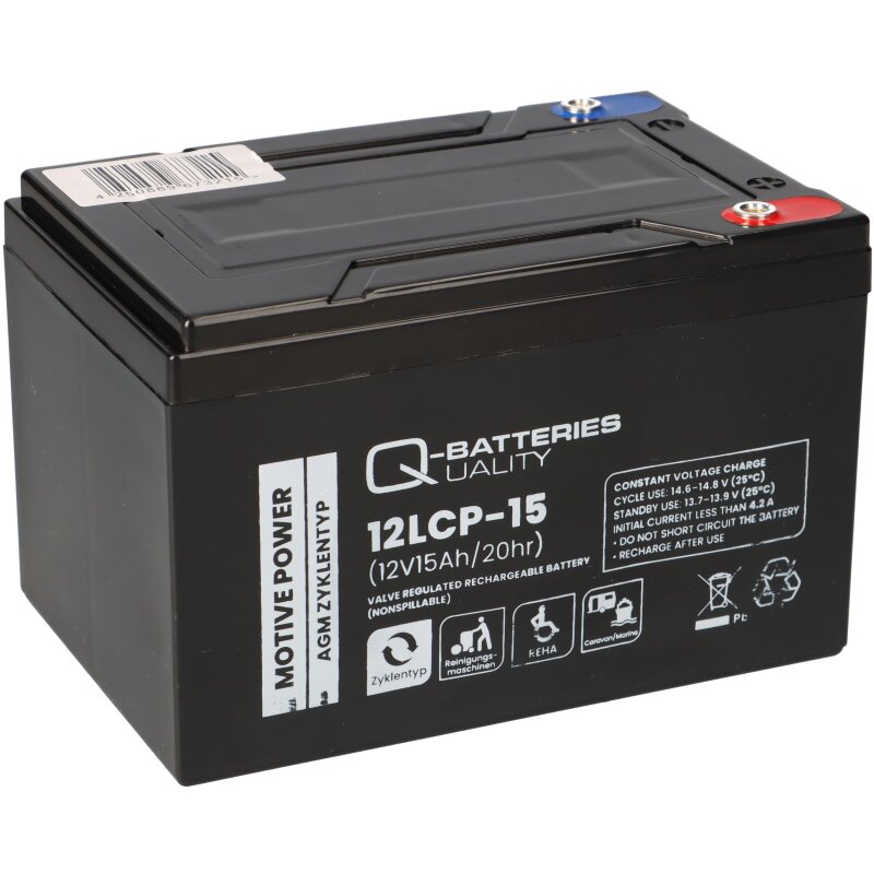Q-Batteries 12LCP-15 12V 15Ah Blei Akku Scooter kompatibel Q-Batteries 12LCP-15 12V 15Ah Blei Akku Scooter kompatibel von Q-Batteries