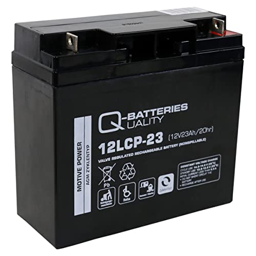 Q-Batteries 12LCP-23 / 12V - 23Ah Blei Akku Zyklentyp AGM - Deep Cycle VRLA - Anschluss F3 von Q-Batteries