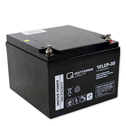 Q-Batteries 12LCP-30 / 12V - 30Ah Blei Akku Zyklentyp AGM - Deep Cycle VRLA von Q-Batteries