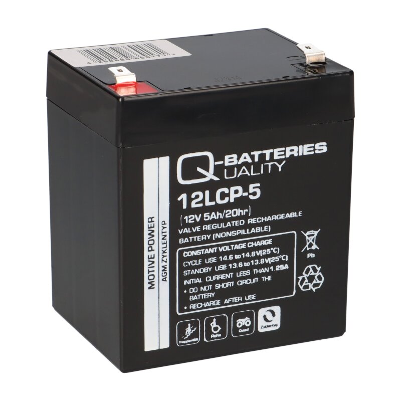 Q-Batteries 12LCP-5 12V - 5Ah AGM Bleiakku zyklenfest Q-Batteries 12LCP-5 12V - 5Ah AGM Bleiakku zyklenfest von Q-Batteries