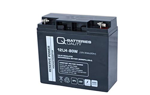 Q-Batteries 12LH-80W 12V 20Ah Blei-Vlies-Akku AGM VRLA Hochstrom USV von Q-Batteries
