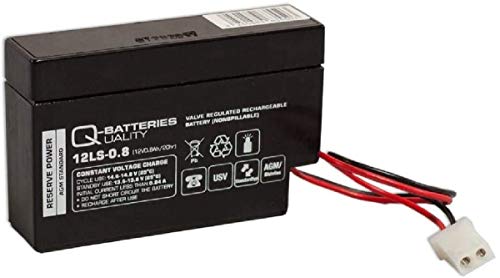Q-Batteries 12LS-0.8 12V 0,8Ah AGM Blei-Vlies Akku mit AMP-Stecker Q-Batteries 12LS-0.8 12V 0,8Ah AGM Blei-Vlies Akku mit AMP-Stecker von Q-Batteries