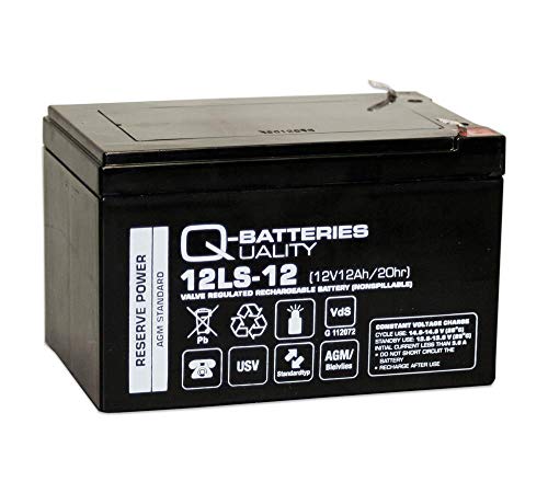 Q-Batteries 12LS-12 F2 12V 12Ah Blei-Vlies-Akku / AGM VRLA mit VdS von Q-Batteries