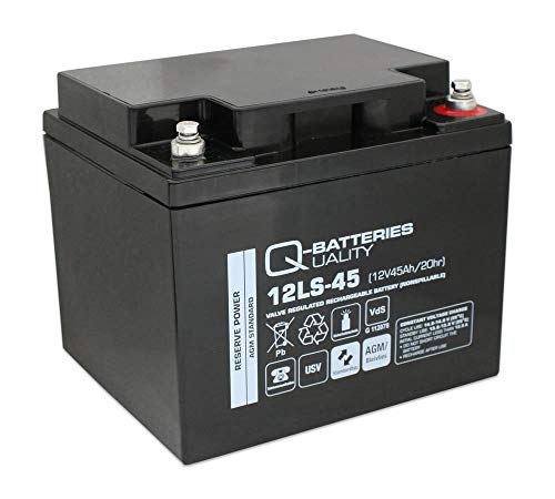 Q-Batteries 12LS-45 12V 45Ah Blei-Vlies-Akku / AGM VRLA mit VdS von Q-Batteries