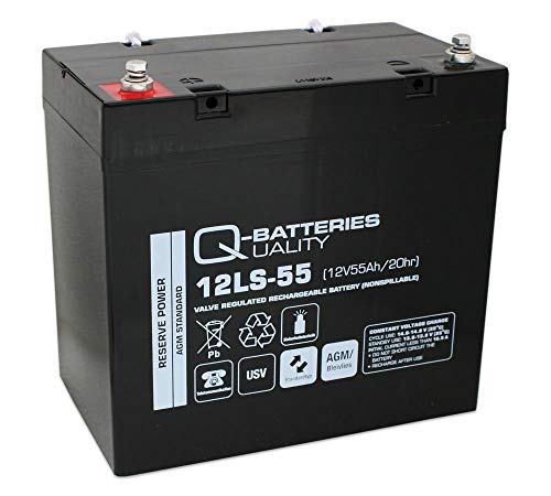 Q-Batteries 12LS-55 / 12V - 55Ah Blei Akku Standard-Typ AGM VRLA 10 Jahres Typ von Q-Batteries
