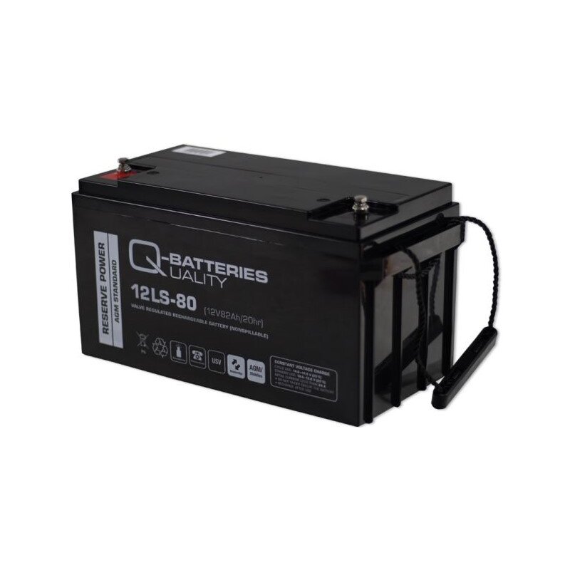 Q-Batteries 12LS-80 / 12V - 82Ah Blei Akku Standard-Typ AGM - 10 Jahres-Typ von Q-Batteries