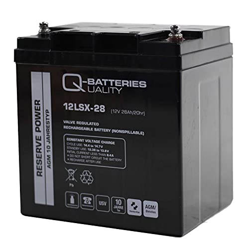 Q-Batteries 12LSX-28 12V 28Ah Blei-Vlies-Akku / AGM 10 Jahre von Q-Batteries