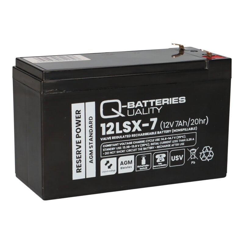 Q-Batteries 12LSX-7 12V 7Ah Blei-Vlies-Akku AGM 10 Jahre Q-Batteries 12LSX-7 12V 7Ah Blei-Vlies-Akku AGM 10 Jahre von Q-Batteries
