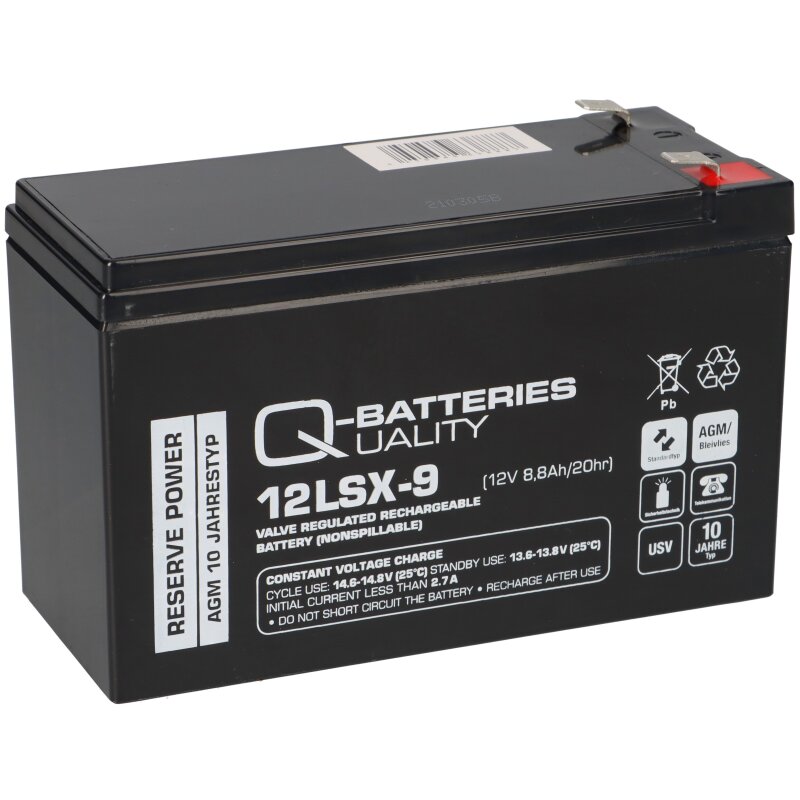 Q-Batteries 12LSX-9 12V 8,8Ah Blei-Vlies-Akku / AGM 10 Jahre Q-Batteries 12LSX-9 12V 8,8Ah Blei-Vlies-Akku / AGM 10 Jahre von Q-Batteries