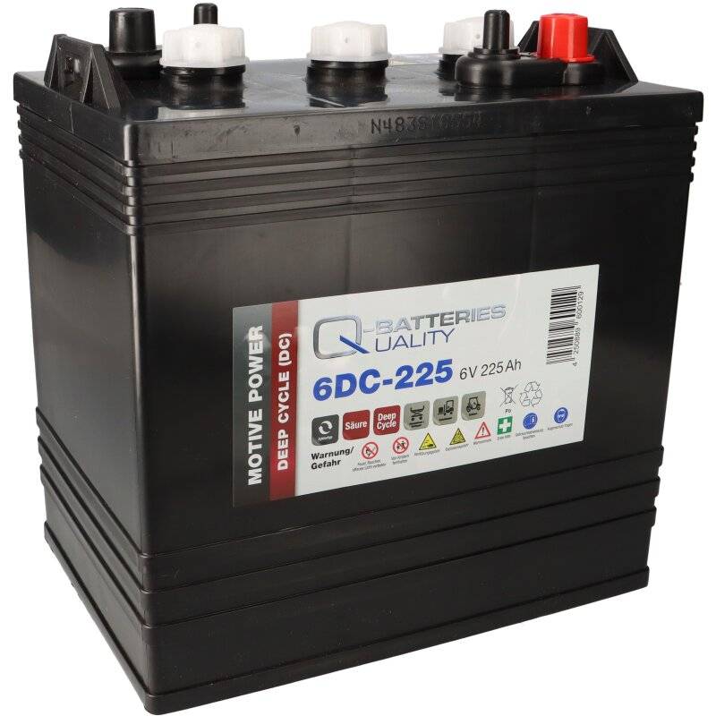 Q-Batteries 6DC-225 6V 225Ah Deep Cycle Traktionsbatterie von Q-Batteries