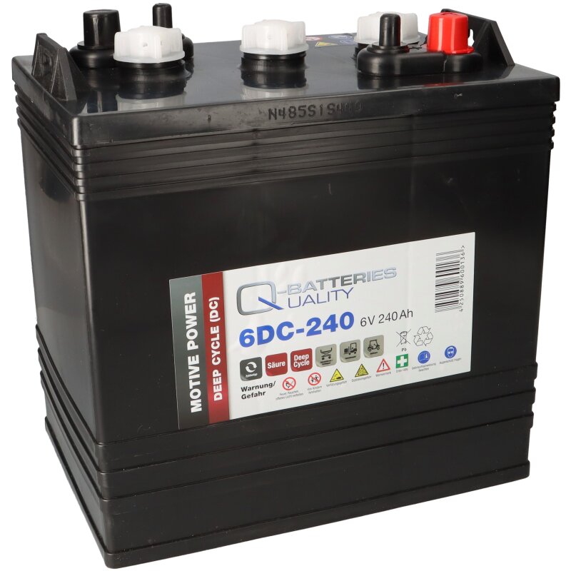 Q-Batteries 6DC-240 6V 240Ah Deep Cycle Traktionsbatterie von Q-Batteries