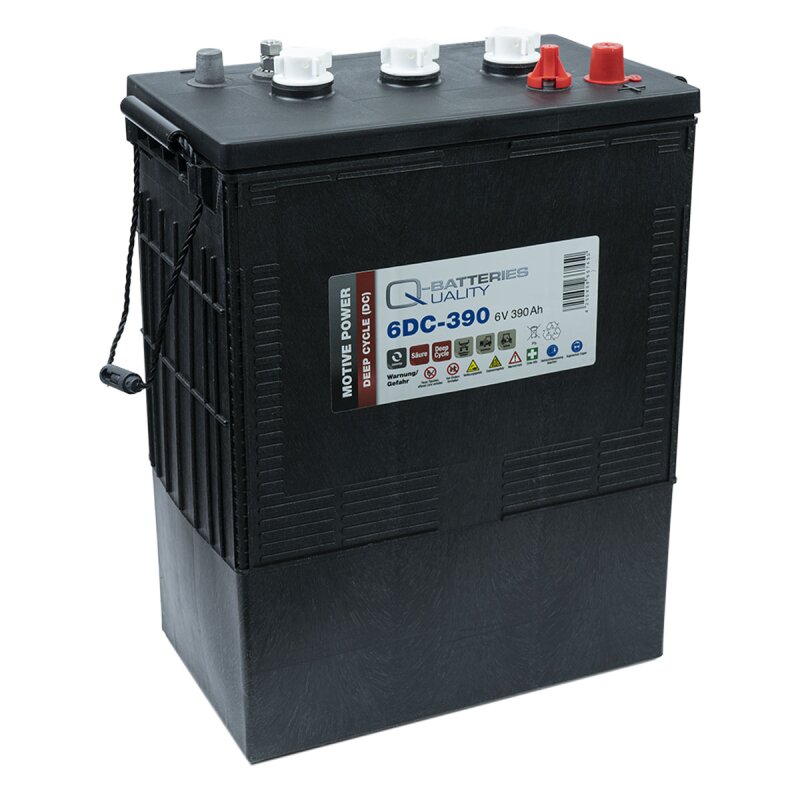 Q-Batteries 6DC-390 6V 390Ah Deep Cycle Traktionsbatterie von Q-Batteries