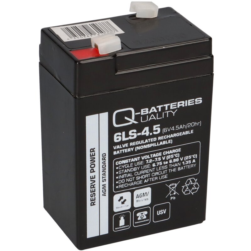 Q-Batteries 6LS-4.5 6V 4,5Ah Blei-Vlies Akku AGM VRLA Q-Batteries 6LS-4.5 6V 4,5Ah Blei-Vlies Akku AGM VRLA von Q-Batteries
