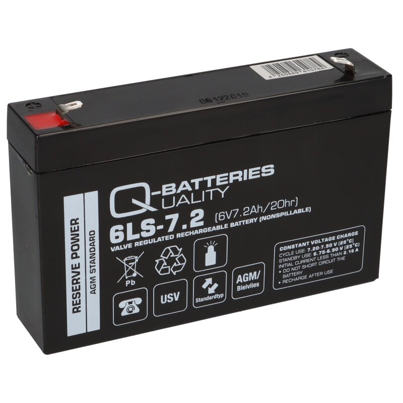 Q-Batteries 6LS-7.2 6V 7,2Ah Blei-Vlies Akku AGM VRLA Q-Batteries 6LS-7.2 6V 7,2Ah Blei-Vlies Akku AGM VRLA von Q-Batteries
