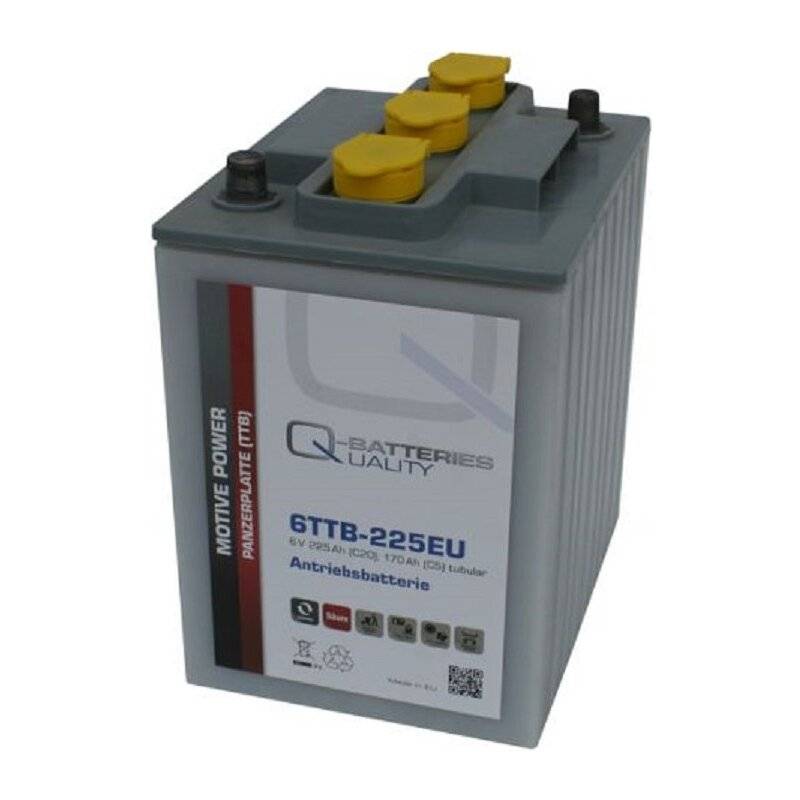 Q-Batteries 6TTB-225EU 6V 225Ah (C20) geschlossene Blockbatterie, positive Röhrchenplatte von Q-Batteries