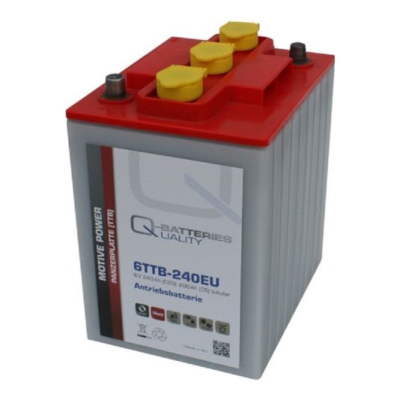 Q-Batteries 6TTB-240EU 6V 240Ah (C20) geschlossene Blockbatterie, positive Röhrchenplatte von Q-Batteries