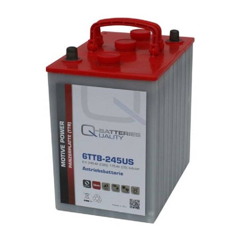 Q-Batteries 6TTB-245US 6V 245Ah (C20) geschlossene Blockbatterie, positive Röhrchenplatte von Q-Batteries