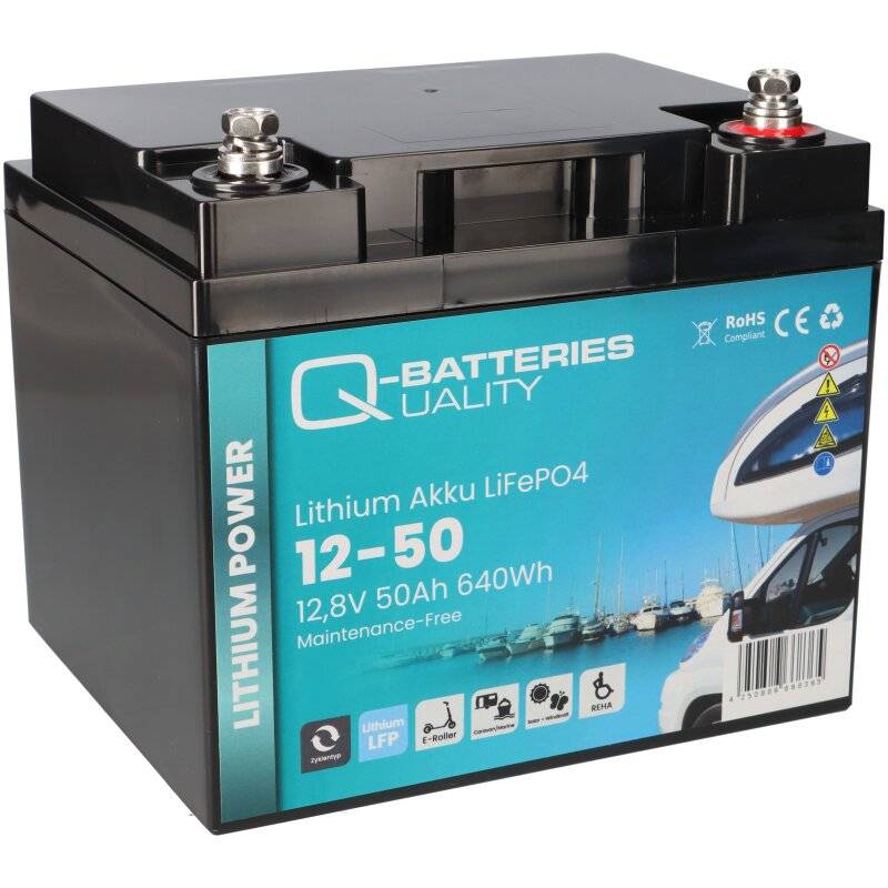 Q-Batteries LiFePO4 Akku 12-50 12,8V 50Ah von Q-Batteries