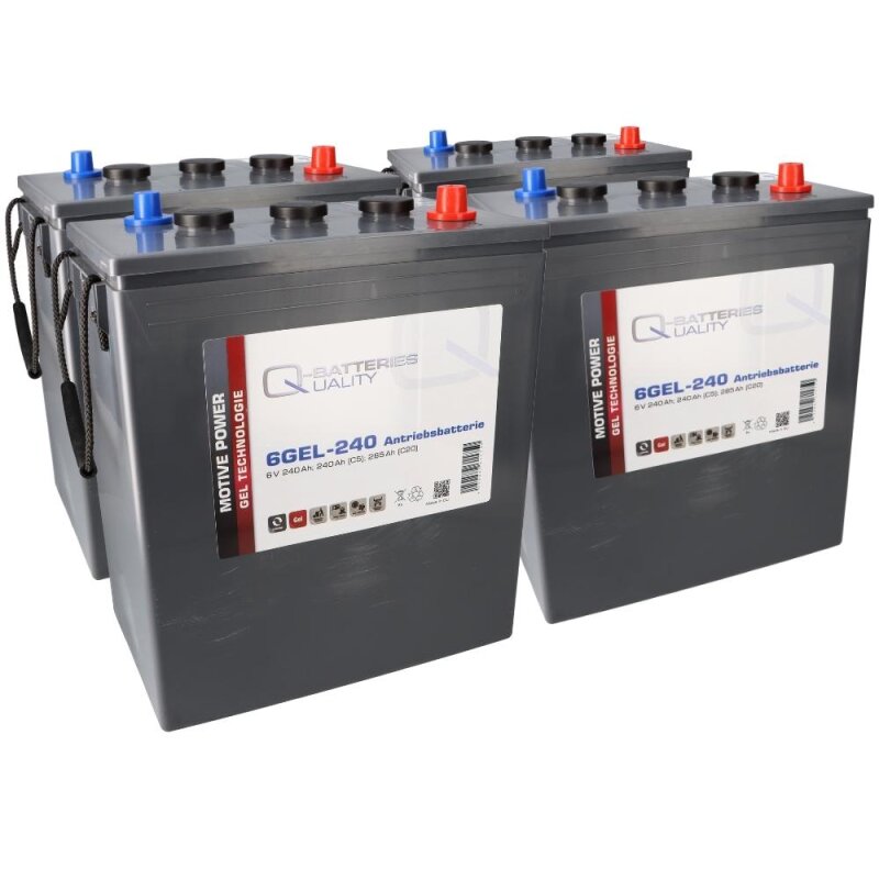 QB Ersatzakku 4x 6V (24V) 240Ah kompatibel Scrubtec 886 von Q-Batteries