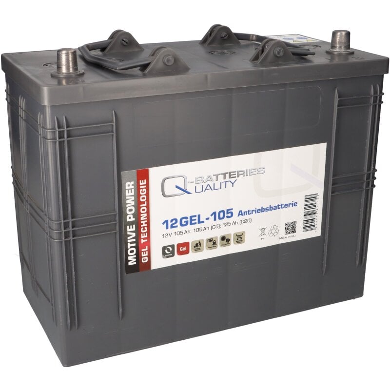 Quality-Batteries 12GEL-105 Antriebsbatterie 12 Volt 105 Ah (5h), 120 AH (20h) / Blei-Gel-Akku von Q-Batteries