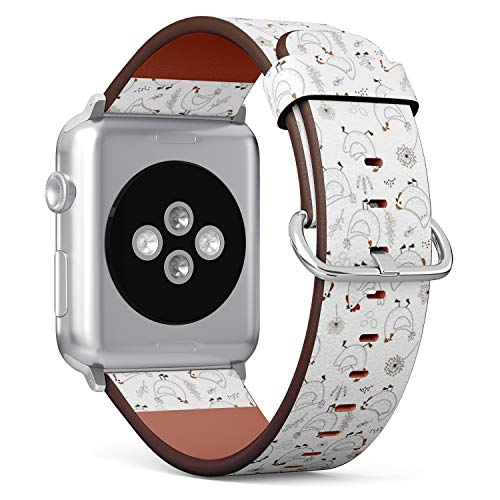 [ Kompatibel mit kleinen Apple Watch 38/40mm ] Ersatz Leder Band Armband Armband Armband Zubehör // Huhn Cartoon Muster von Q-Beans