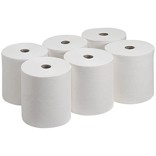 2WORK KF03804 2-lagige Mittelentnahme-Rolle, 150 m, weiß, 6 Stück von Q-Connect