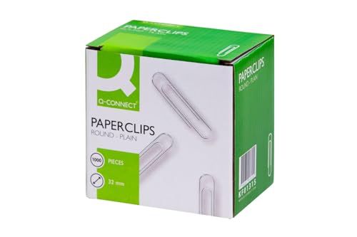 Best Price Square Paper Clips Plain 32MM 1000PK KF01315 by Q Connect von Q-Connect