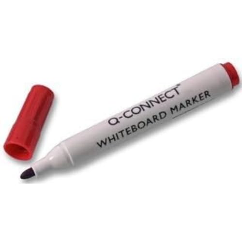 Q-CONNECT Q-KF26037 Bullet Tip Red 10pc (S) Marker – Markers (Red, Bullet Tip, Red, White, White, Round, 2 mm) von Q-Connect