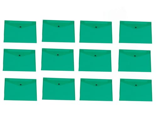Q-Connect Dokumentenmappe aus Polypropylen, A4, Grün, 12 Stück von Q-Connect