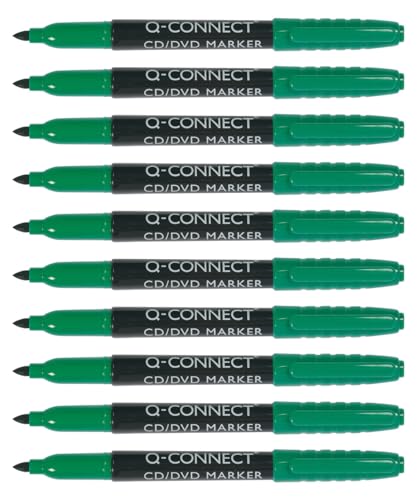 Q-CONNECT CD/DVD-Marker Q-CONNECT 1mm (Strich) Grün / / Typ-Rund/Art-Klassisch/Farbe-Grün/Linienlänge (m)- / Linienstärke (mm)-1 / Spitze (mm)-1 von Q-Connect