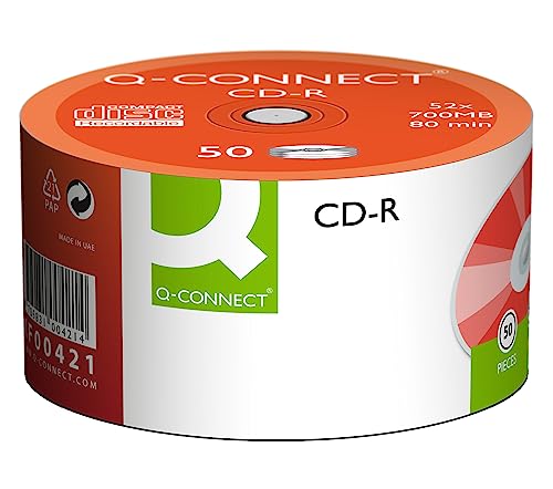 Q-Connect CD-R Rohlingen, 700 MB/80 Minuten Spindel (50 Stück) von Q-Connect