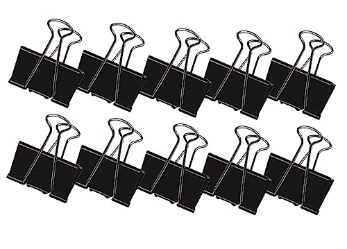 Q-Connect Foldback-Clip, 16 mm, Schwarz, 10 Stück von Q-Connect