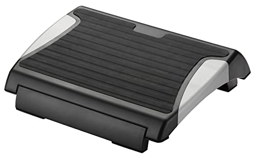 Q-Connect KF20076 Fußstütze mit Rutschfester Matte grau/schwarz von Q-Connect